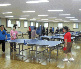 生活体育馆乒乓球场 (乒乓球台：10台)