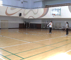 Second floor, indoor physical training center (Badminton field)