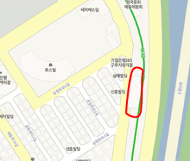 Location of daily physical training center for Guro-residents